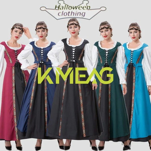 ハロウィンコスプレ ハロウィン仮装 ワンピース 中世 ヨーロッパ風 レディース ワンピース ロング 女性 古着 Halloween 中世 復古 西洋 民族衣装 貴族 中世紀 巫女 宮廷装コスチューム