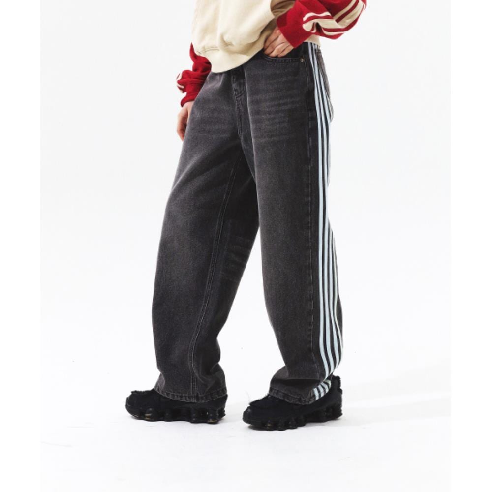 PRENDA BACK TAPE POINT DENIM PANTS DARK BLACK PRTFSSDP07