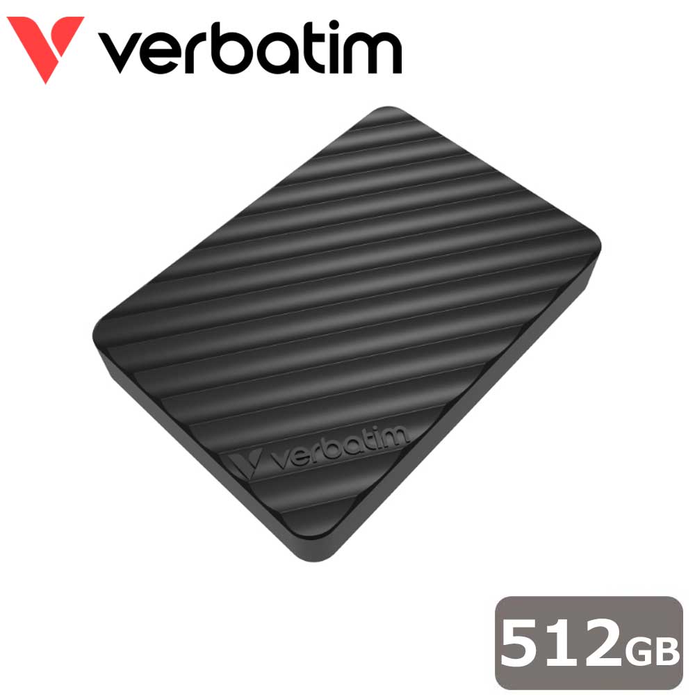 Verbatimバーベイタム 【国内正規品】Verbatim 小型ポータブルSSD Metal Mini Stripe (512GB) 32034J