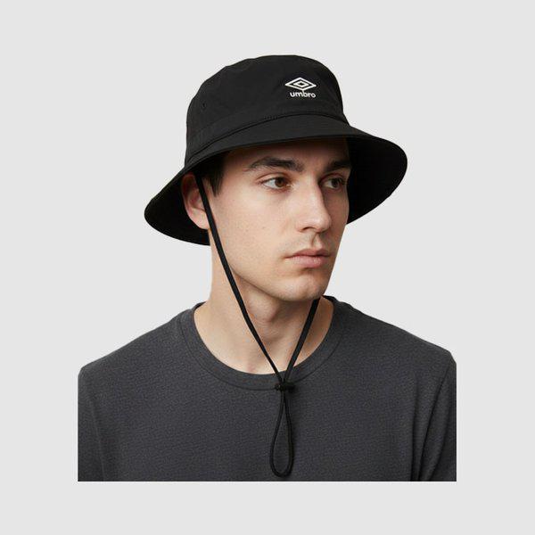 エッセンシャルストレッチワイドバケットハット UR123CHT32-BLK0