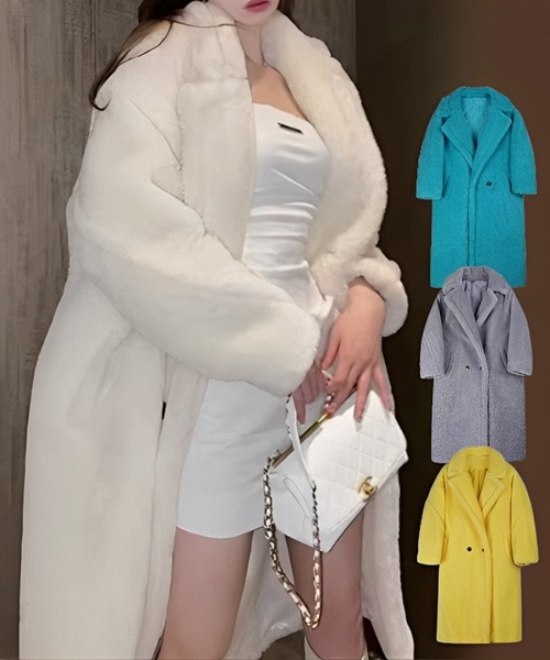 ４色展開 レディース ストレートシェルパミッドレングスコート ウール 長袖 ラグラン ミッドレングス フォーマル フェイクレザー 厚手 かわいい 大人可愛い 上品 ガーリー エレガント 無地 10代