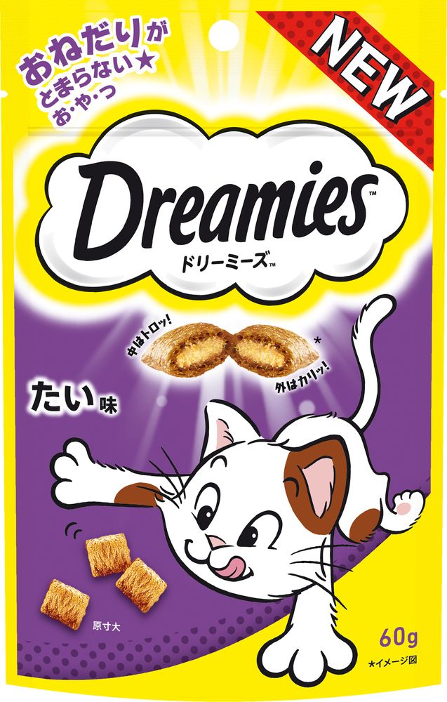 （まとめ買い）マース ドリーミーズ たい味 60g 猫用おやつ [x24]