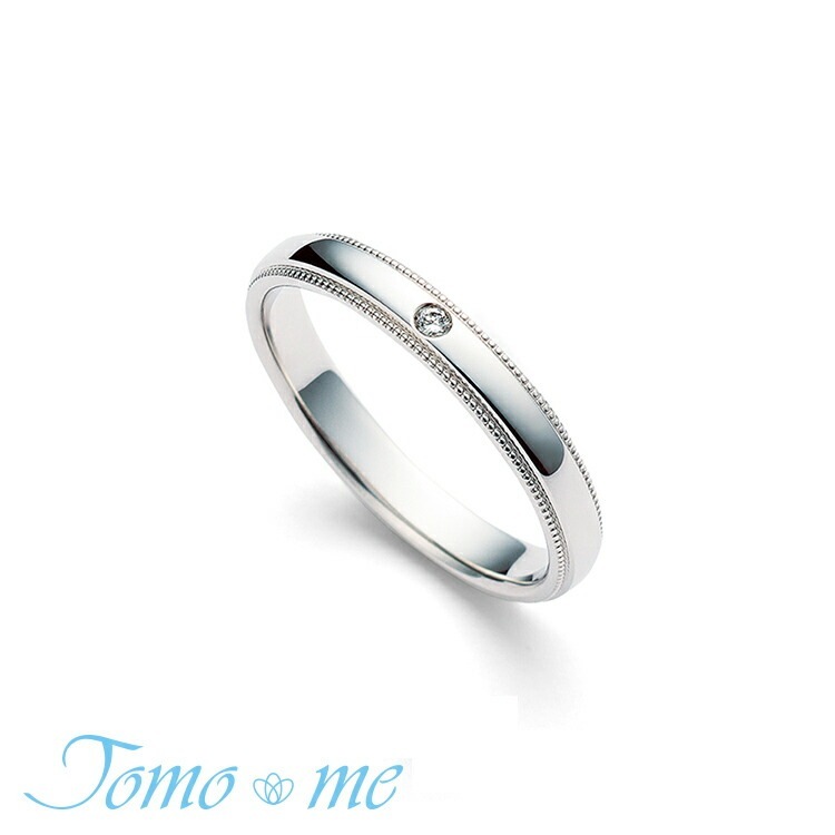 Tomo me トモミ リング tetote てとて 結婚指輪 モダンプラチナコレクション 鍛造製法 TM-02 シルバー ダイヤモンド 指輪 クラシカル ストレート 平甲丸 鏡面 ミル打ち