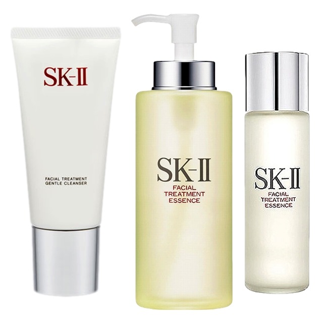 エスケーツー（SK-II／SK2） ピテラベーシックケア 3点セット/FTジェントルクレンザー 120g ＋ FT エッセンス 330ml ＋ FT エッセンス 30ml 120g+330ml+3