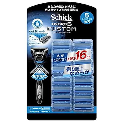 他サイト： シック ハイドロ5 カスタム 替刃 17個 5枚刃 ひげそり 髭剃り SCHICK HYDRO5 CUSTOM 1個 (x 1)の商品画像