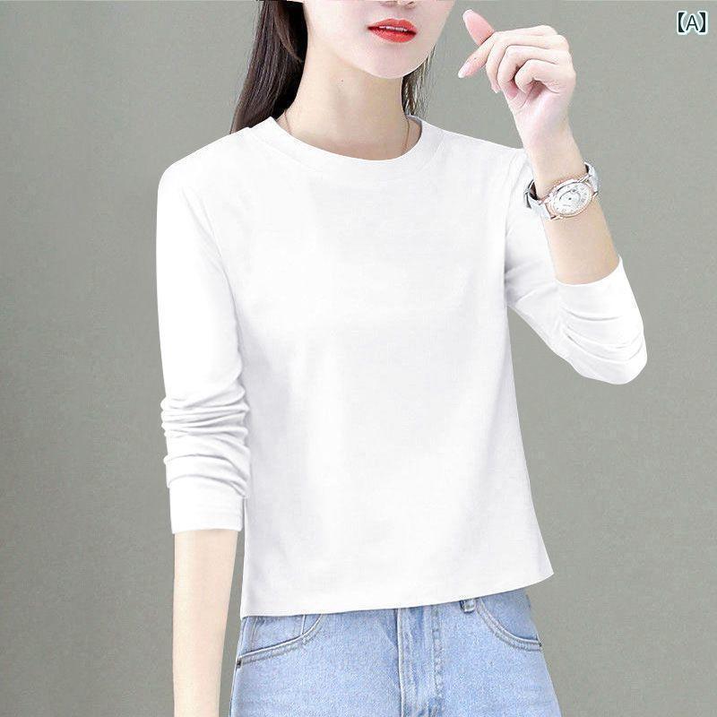 レディース 夏 カジュアル T シャツ 普段着 綿 黒 長袖 ｔシャツ 女性 きいサイズ ショート 若々しい