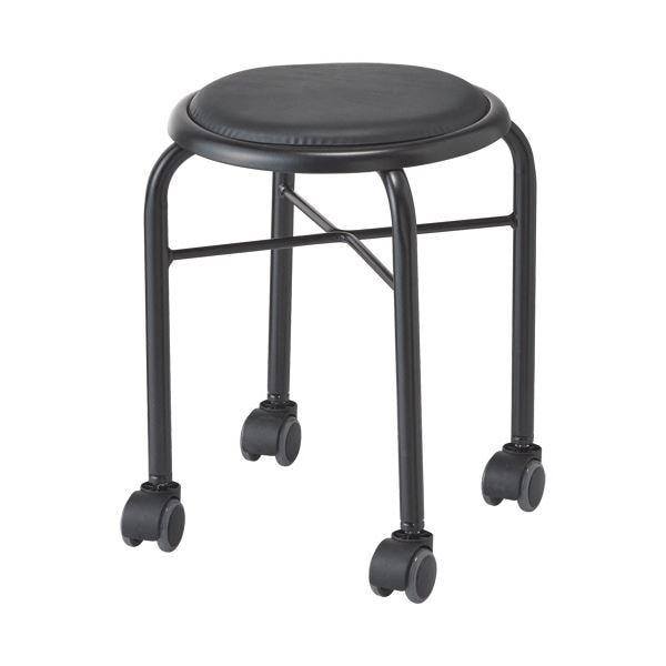 （まとめ）ルネセイコウ キャスタースツールボン ブラック/ブラック LCS-445 1脚 [x3] 25,656円