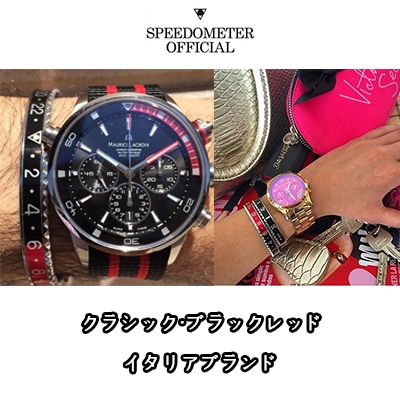 [speedometer Official] (正品)(ブランド)クラシックブラックレッドブレスレット316Lイタリア/ペアブレスレット /独占輸入/ おしゃれ/high quality 13,875円