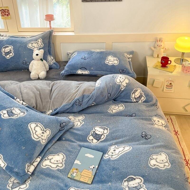 布団カバー 冬用 ベッドカバー 暖かい 抗菌防臭 毛布 厚手 ダブルサイズ 掛け布団カバー 洗える 寝具 ベッド用品 プレゼント シングル セミダブル ダブル 韓国ファッション