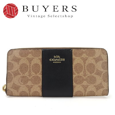 Qoo10] Coach 中古 コーチ ラウンドファスナー 長財布