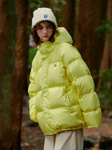 ルミナスジャケット ルーズフードダウンジャケット