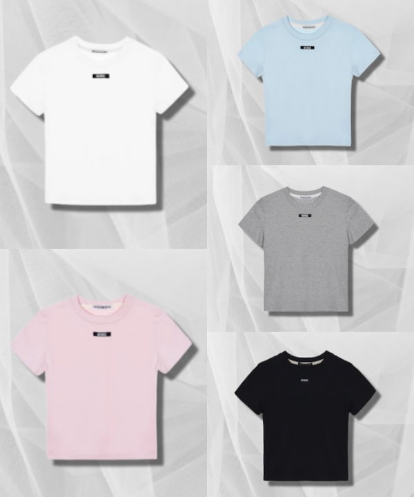 韓国人気 ロゴTシャツ[NICK&NICOLE] LABEL RIBBED HALF TOP Qoo10 NICK&NICOLE LABEL RIBBED ロゴ 半袖 ス