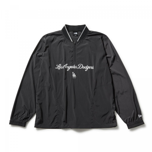 NEWERA ニューエラ NEW ERA ウーブン プルオーバー ハーフジップ ロサンゼルス・ドジャース ブラック ゴルフ 14859893