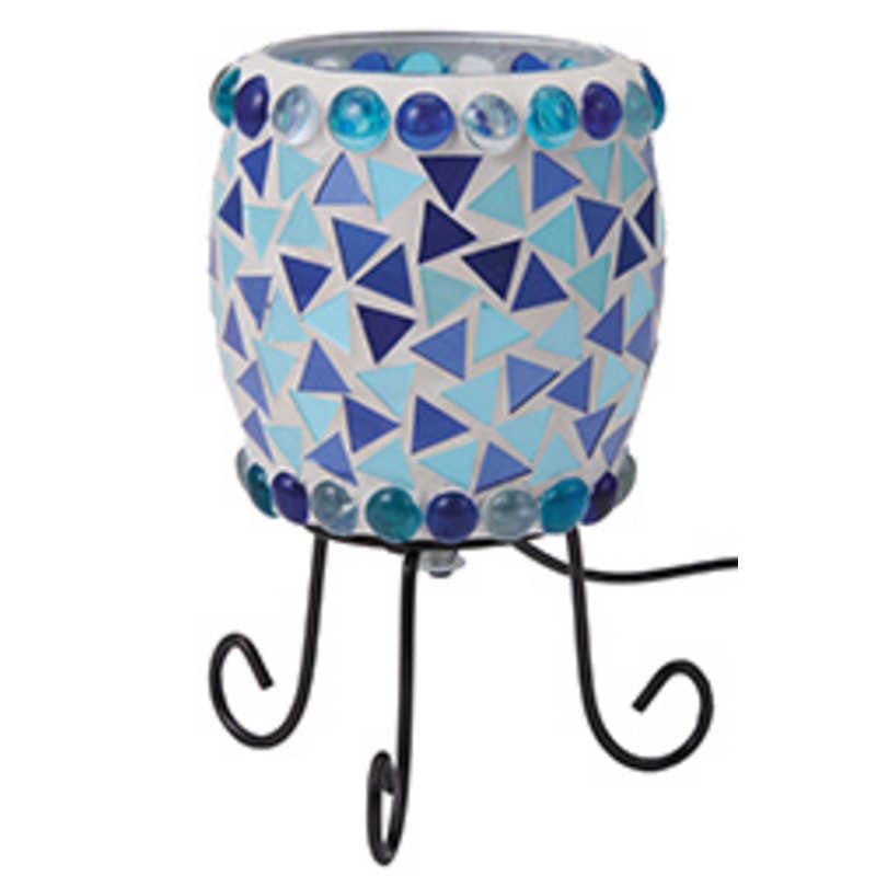 イシグロ　ミニモザイクLEDランプ ブルー (AC電源アダプター附属) ［LED / 電球色］　21368