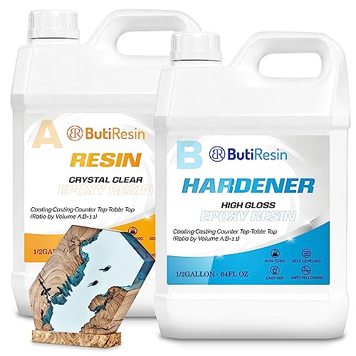 ButiResin エポキシ樹脂 二液性レジン液 大容量 4.3kg エポキシレジン 2液性レジン液 ハードタイプ セルフレベリング 各種DIY用 epoxy resin