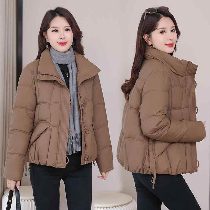 秋服 レディース ファッション オシャレ カワイイ シンプル 大人カワイイ 大きいサイズ コットン ダウン 冬 スタイル コットンコート スタンドカラー コットン ジャケット 暖かい 韓国ファッション
