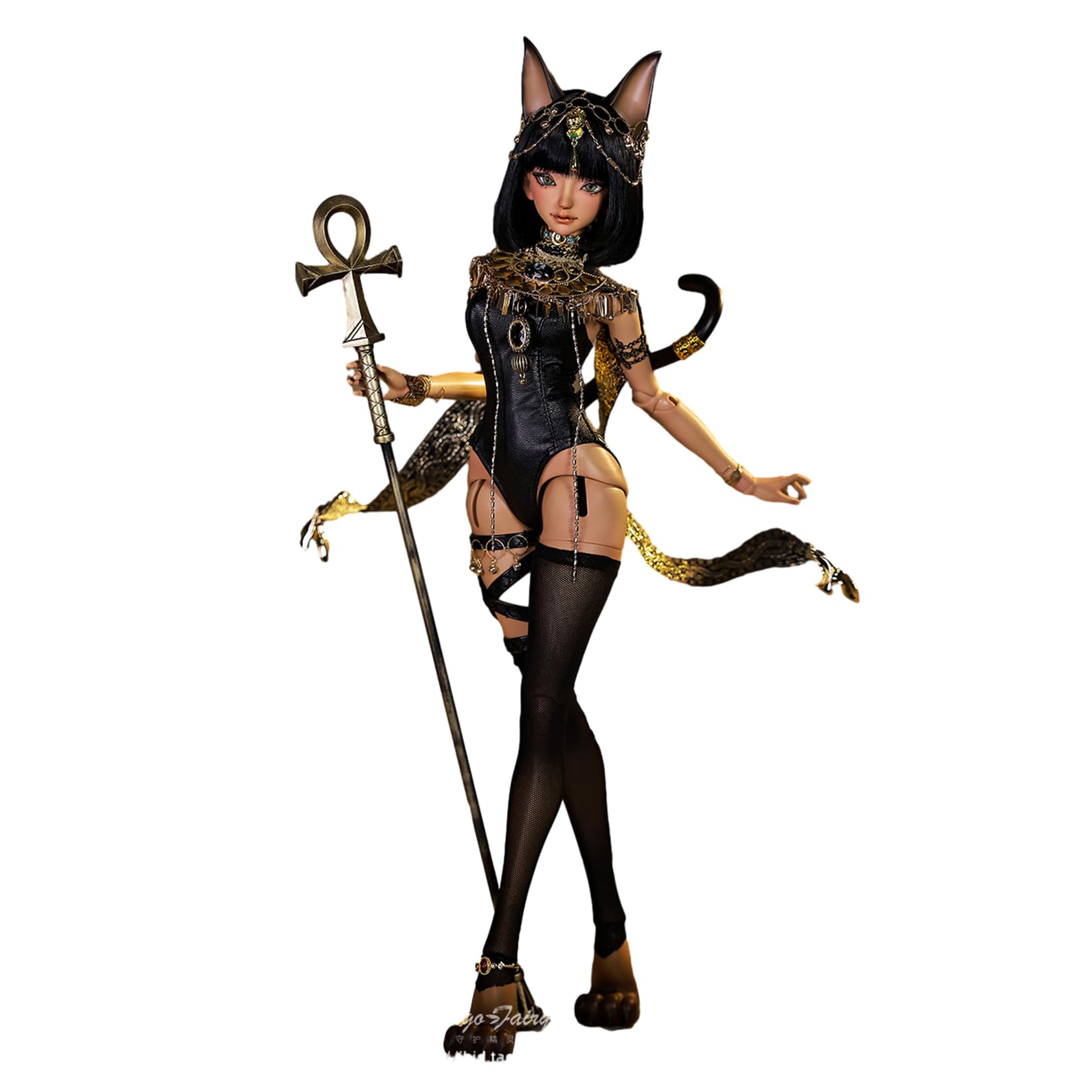 shuga fairy 1/4 スケール 球体関節人形 女 bast エジプトの女神 猫耳 BJDドール 可動 フィギュア 身長48.5CM メイク済み 仮装でき 可愛い 樹脂 服セット