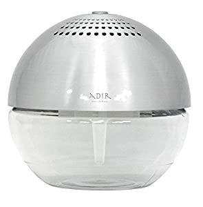 ADIR (アディール) 空気洗浄機 risacca リサッカ 花粉症対策 ウイルス対策 SKR アロマボール アロマ 卓上 除菌 消臭 花粉 ウィルス 空気清浄機 ギフト プレゼント (シルバー,
