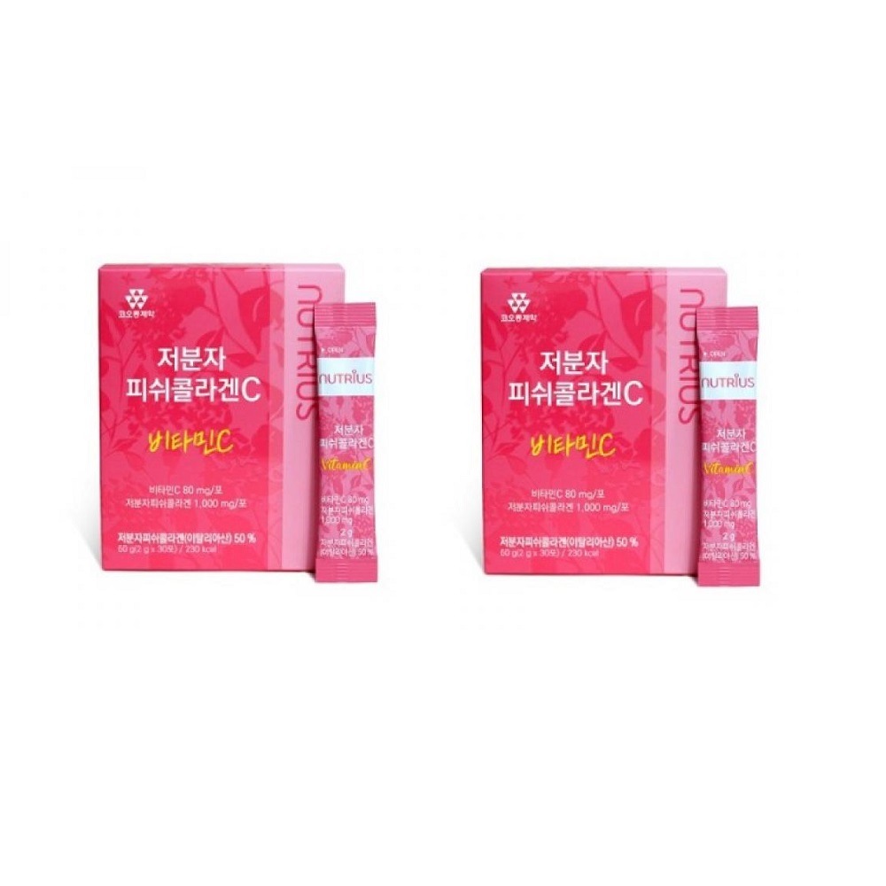 韓国-KMEAL-コーロン製薬 - ビタミンc 低分子 フィッシュコラーゲンC 2g x 30包 x 2 しっとり 弾力 - K FOOD