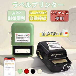 ラベルライター ラベルプリンター 本体 インク不要 感熱式 B21 全4色 スマホ対応 Bluetooth レトロ コンパクト 小型携帯 家庭用 業務用 2024 入学 入園