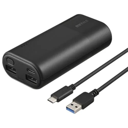 BUFFALO BSMPB10030C3BK モバイルバッテリー 10,000mAh ブラック