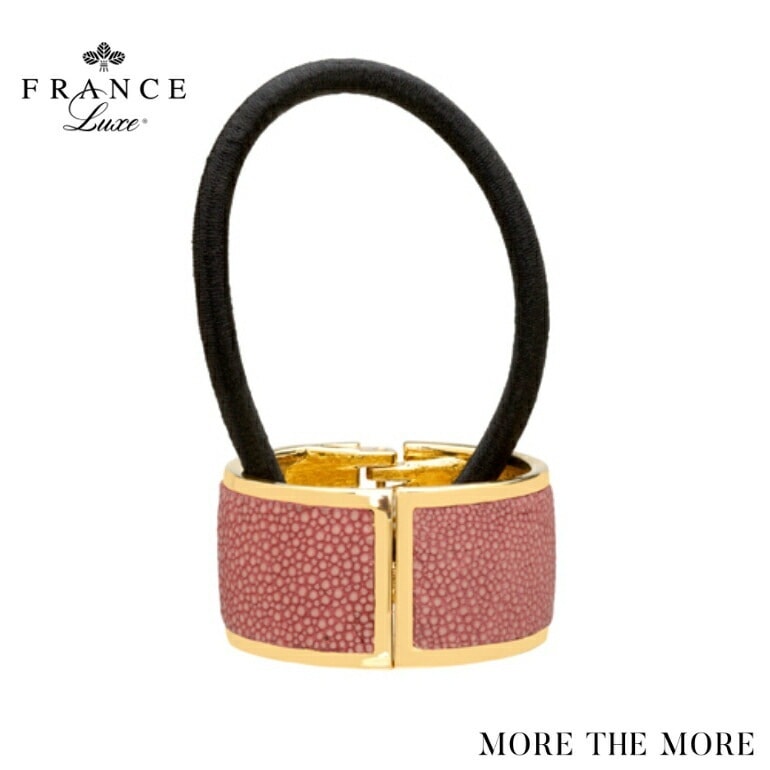 France Luxe フランス ラックス スティング レイ カフポニー（ピンク アートデコ） ヘアカフ 簡単 ポニーテール ヘアゴム ポニーカフ 高級 まとめ髪 レディース ヘアアクセサリー