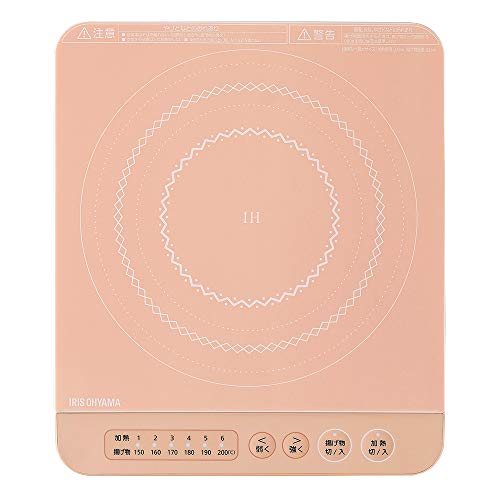 アイリスオーヤマ IHコンロ 1口 IHクッキングヒーター 1400W 卓上 デザイン IHK-T37-P ピンク