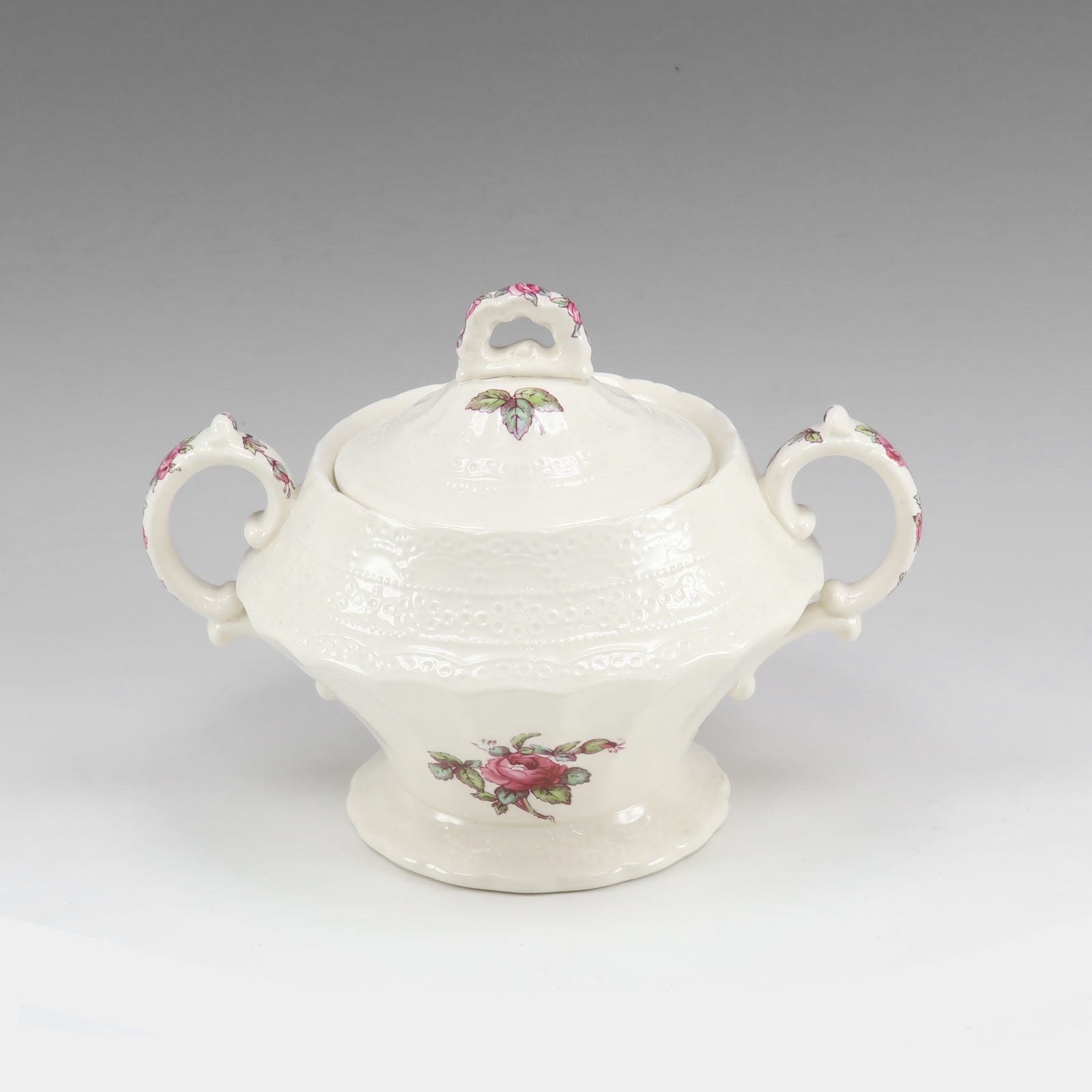 SPODE スポード ビリングスレイローズ シュガーポット 食器 ポーセリン _ 中古品