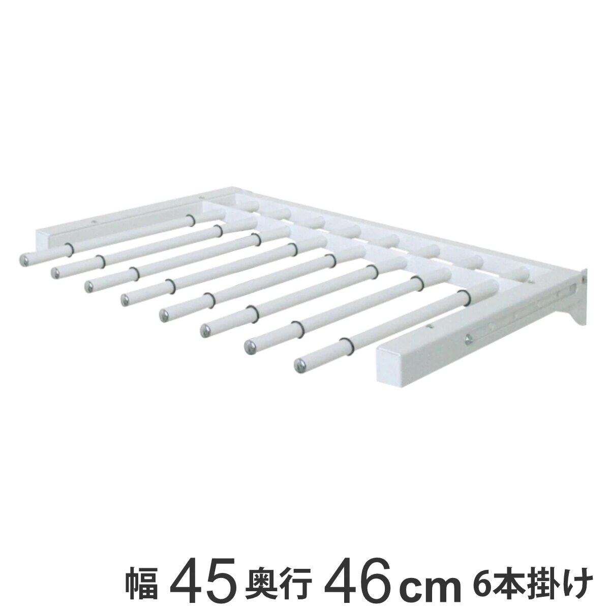 壁面収納 フィットラック スライドパンツラックセット 幅45cm W450 スラックスハンガー 6本掛け スライド 収納 ズボンハンガー パーツ オプション 部品 パンツラック DIY 可動棚