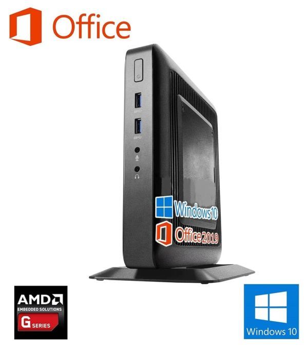 【サポート付き】HP T520 Windows10 コンパクト 大容量メモリー:8GB 大容量SSD:128GB MS Office 2019