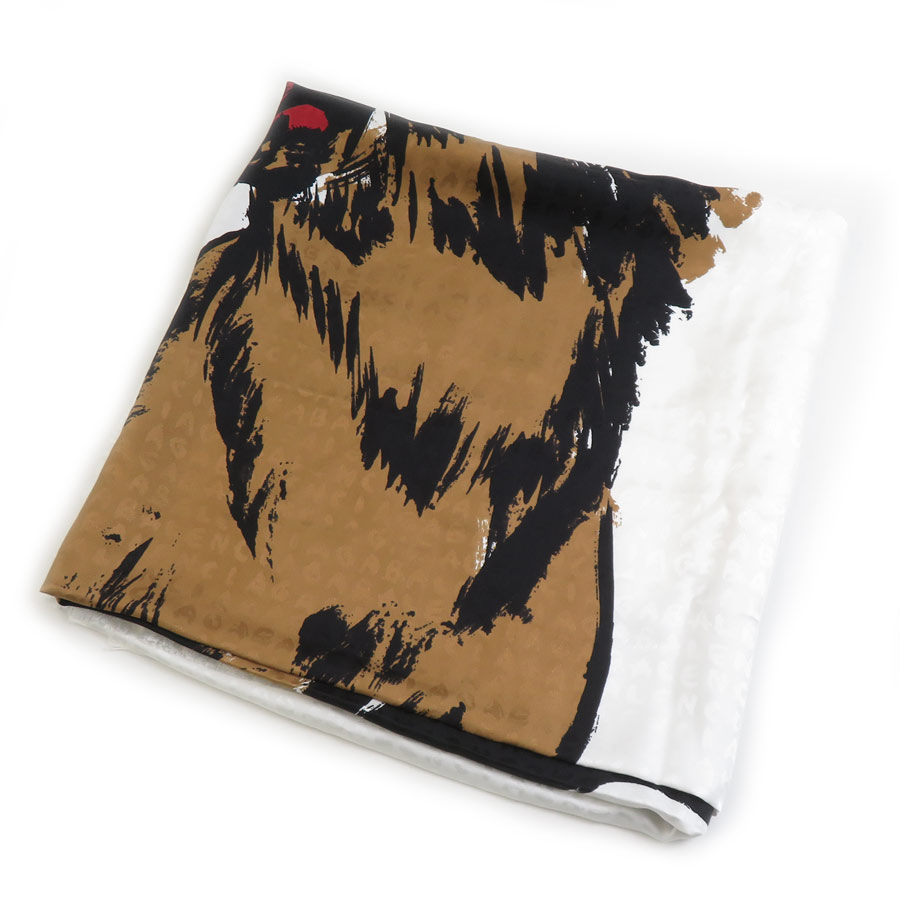 バレンシアガ BALENCIAGA ストール シルク ホワイト系 レディース h31666a