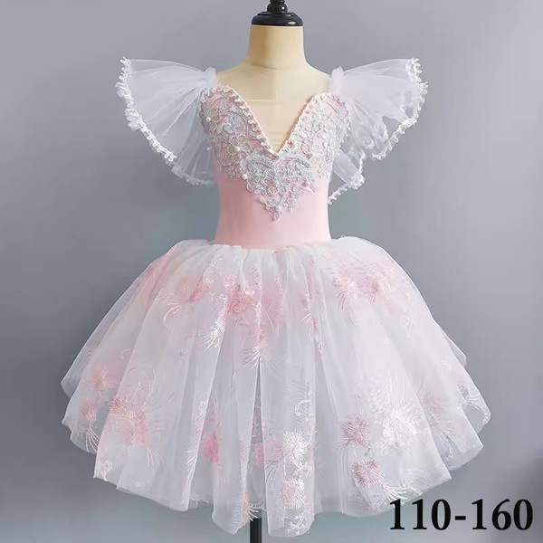 チュチュスカート バレエレオタード 子供 ダンス衣装 キッズ 演出 大きいサイズ 子供バレエ 子供用舞台衣装 バレエ発表会 レオタード 女の子 可愛い ballet用品 新体操 ダンスウェア