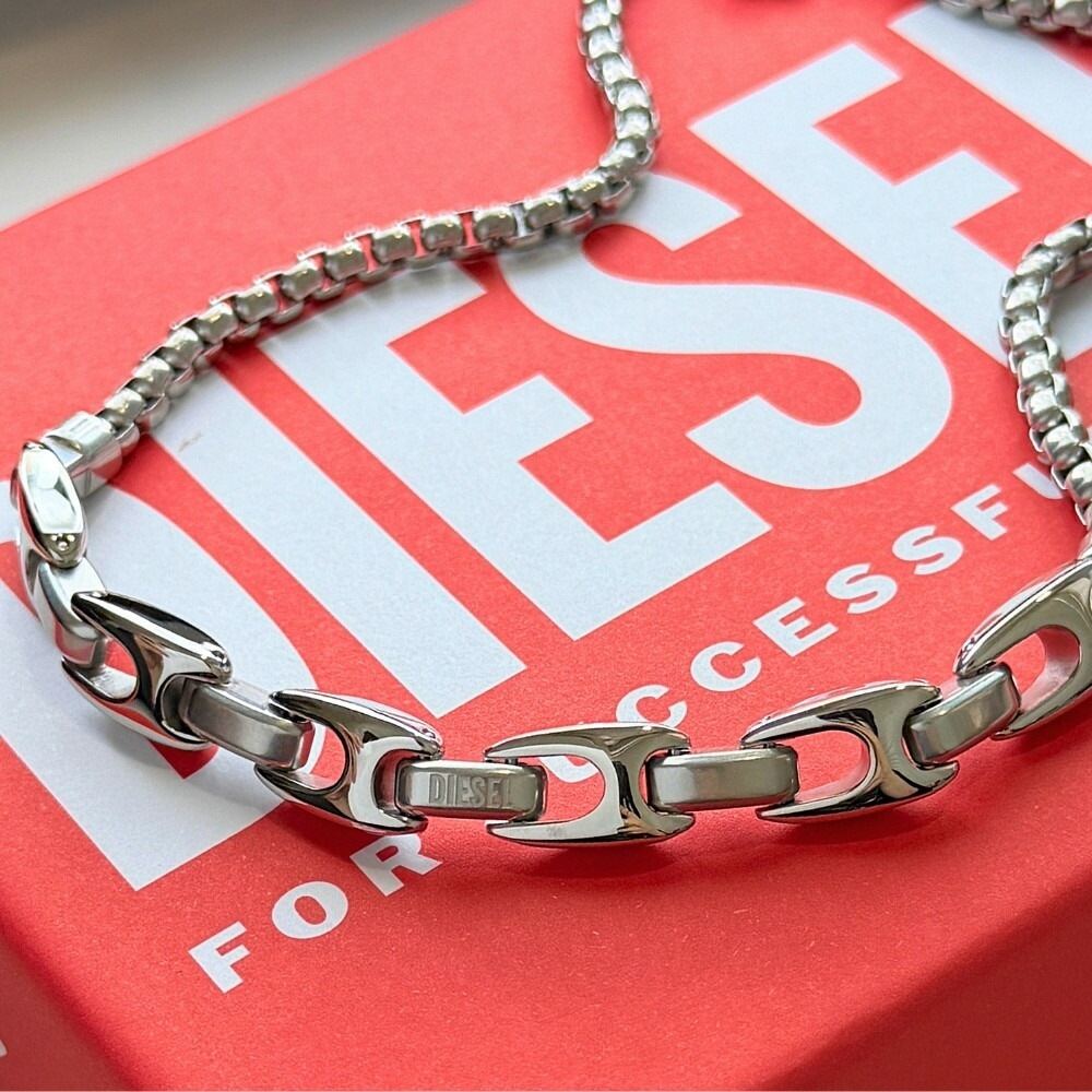 ディーゼル ネックレス メンズ レディース シルバー チェーン ステンレス DIESEL おしゃれ モード系 ユニセックス プレゼント ギフト 彼氏 彼女 DX1650040 成人 卒業 入学