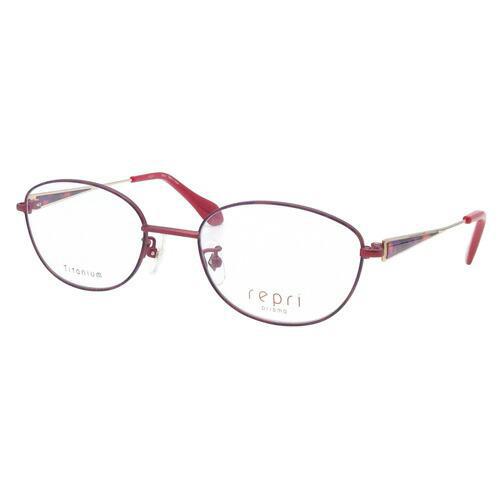 メガネ RP22415 col.RE 50mm 日本製 1.60～1.74極薄型非球面レンズ付 レンズセット クリアレンズ 伊達メガネ 度なし 度付き