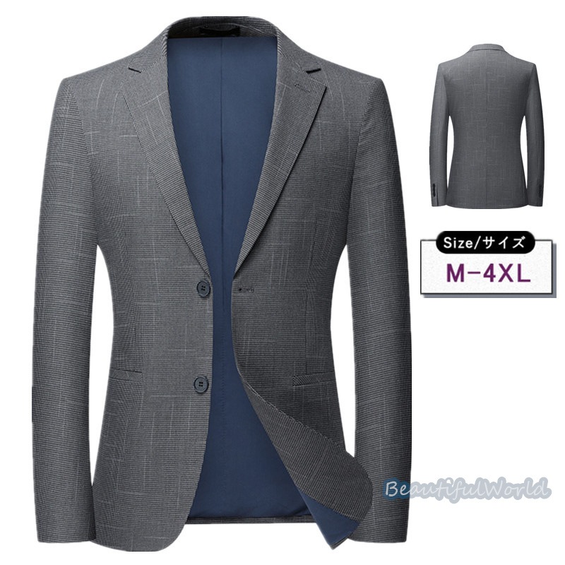 テーラードジャケット メンズ おしゃれ ブレザージャケット カジュアルスーツ ビジネススーツ フォマールスーツ 無地 アウター 春秋 通勤 紳士用