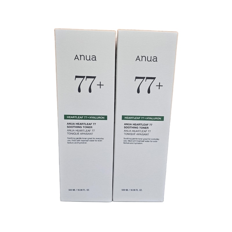 【単箱 リニューアル】1+1ドクダミ77 スージングトナー 500ml+500ml 2個