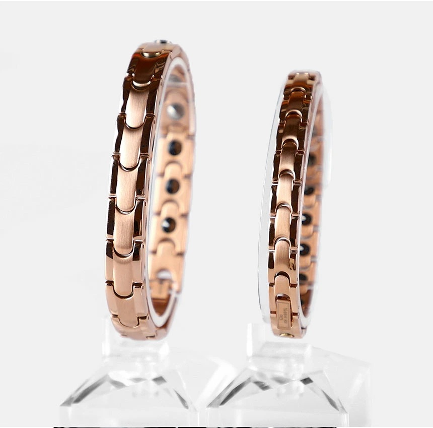 高純度99.9％ 最高級品質 ゲルマニウム ブレスレット シルバー メンズ レディース ジュエリー 男性 プレゼント ギフト クリスマス ケース付き ローズゴールド