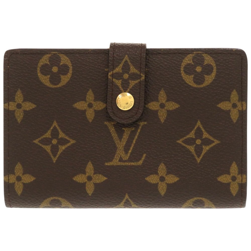 美品 ポルト モネ ヴィエノワ モノグラム M61663 二つ折り財布 モノグラムキャンバス ブラウン LV 1023【中古】 レディース