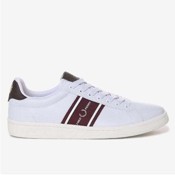 FRED PERRY 23SS 男女兼用スニーカー B721 レザーグラフィックブランドメッシュSFPU2315305-300