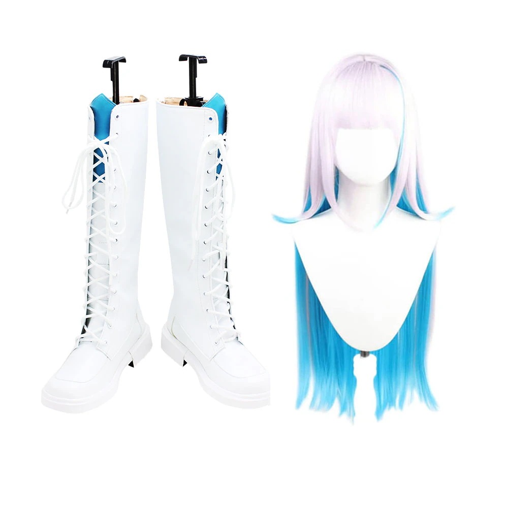 コスプレ靴 にじさんじ所属 リゼ ヘルエスタ バーチャルYouTuber VTuber リゼ ヘルエスタ ウィッグ付き シューズ 長靴 コスプレ クリスマス ハロウィン
