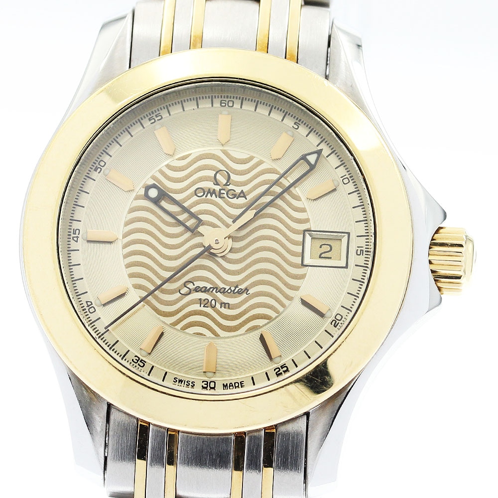 オメガ OMEGA 2371.11 シーマスター120 YGベゼル デイト クォーツ レディース _886524【中古】
