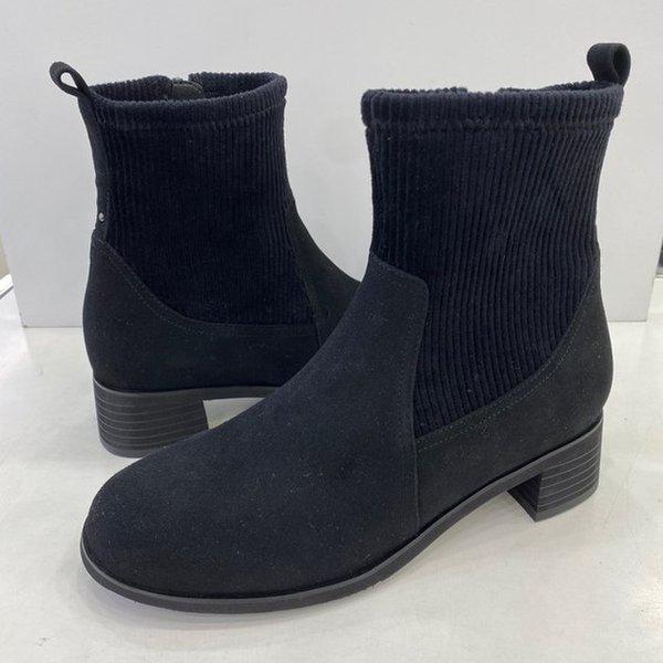 女性セミソックスフィットアンクルブーツ PFDWSB866BK HSIY2A GN