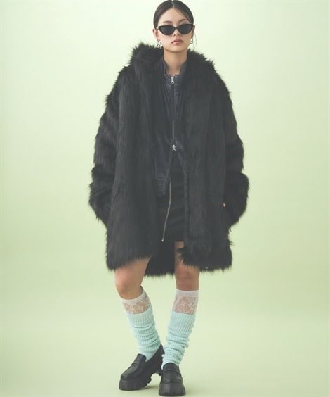 ジャンパー・ブルゾン フェイクファーコート