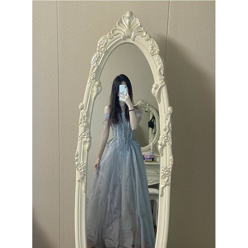 宴会 イブニングドレス スカート 女性 2024 成人式 誕生日 学生 美術試験 小柄な方でも長く着られます