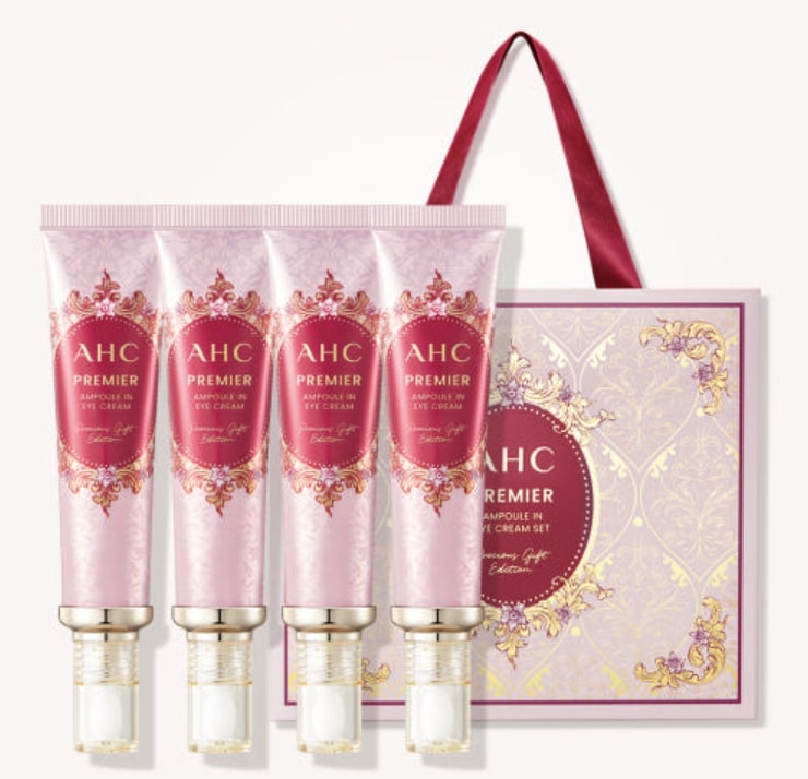 プレミア アンプルイン アイクリーム ギフトセット 40ml×4本 高保湿 アイケア 限定デザイン 韓国コスメ ギフト用