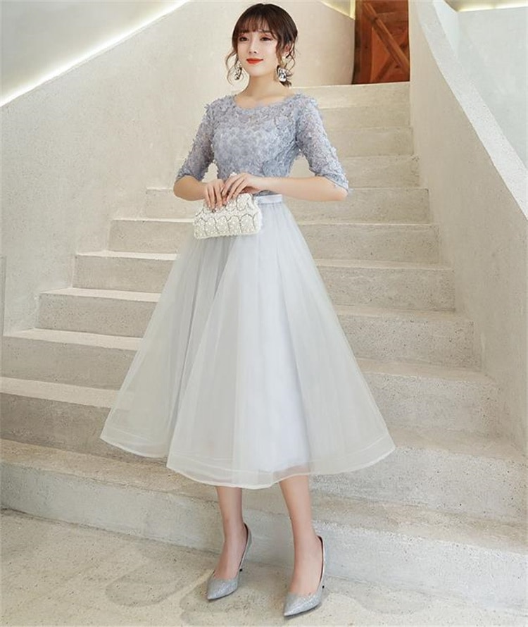 激安セール タキシード 洗練された 中長 大人気 ドレス カジュアル ロングスカート 中袖ワンピース 花嫁服 ワンピース エレガント 5,499円