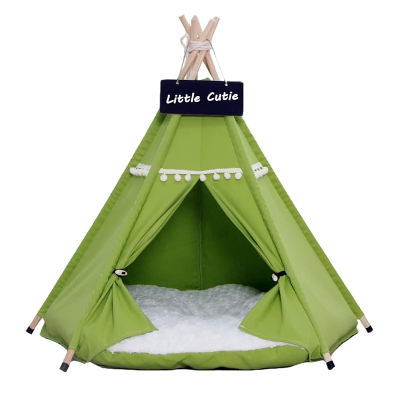 ペット テント 犬ベッド 猫ベッド ペット ハウス ペットベッド 通年 小型 中型 猫小屋 かわいい 保温防寒 暖かい 洗濯可能 滑り止め 組立簡単 マットレス両面使用可能 (M:50*50*60cm