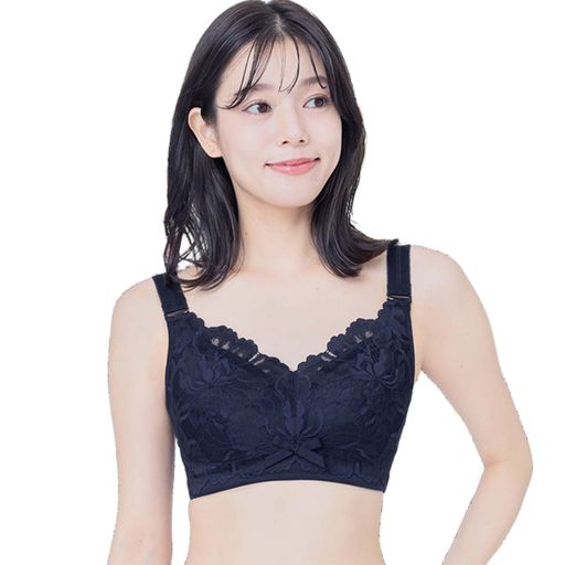 小さく見せるブラ ベージュ!専らふくよかな女の子のために設計する!和装でも安定感 視覚に小さく見え! (ブラック,E75)