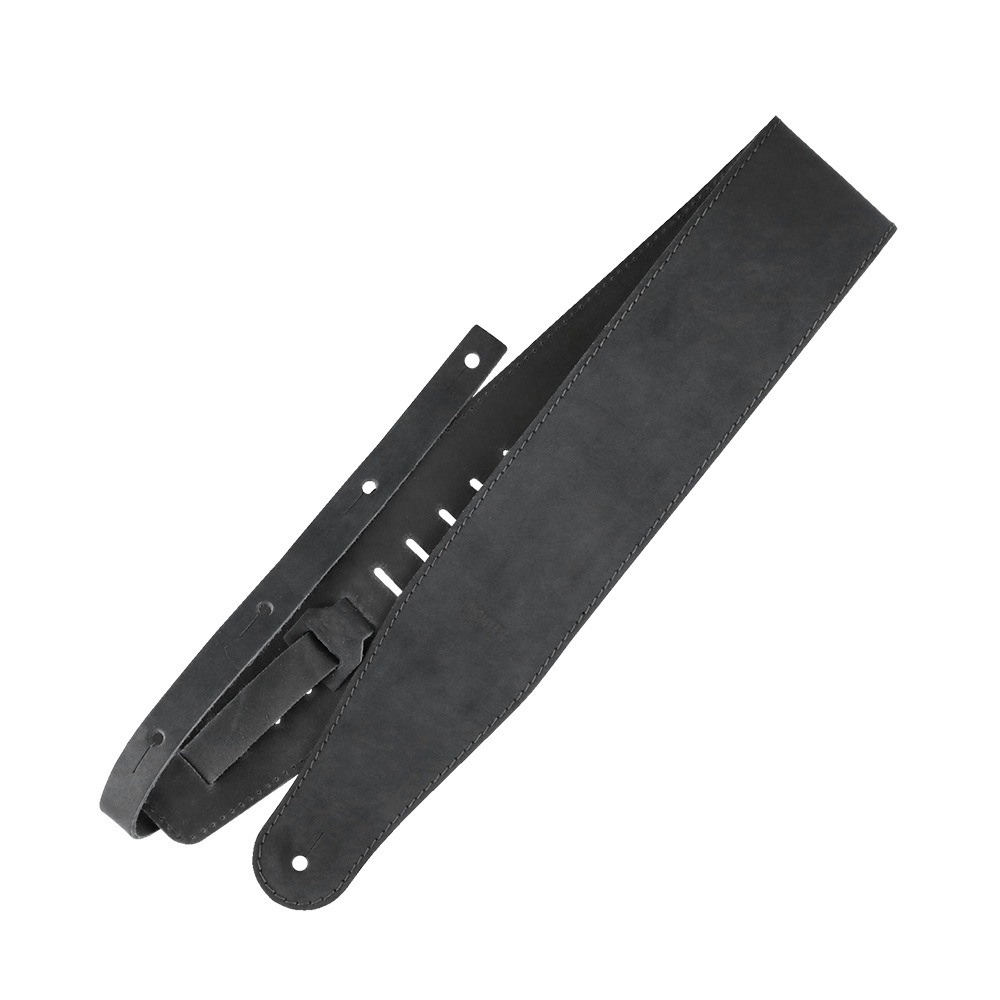 Richterシリーズ ハンドメイド仕様本革ギターストラップ Raw III Contour Waxy Suedeシリーズ 1557 Black 幅広9cm ドイツ製