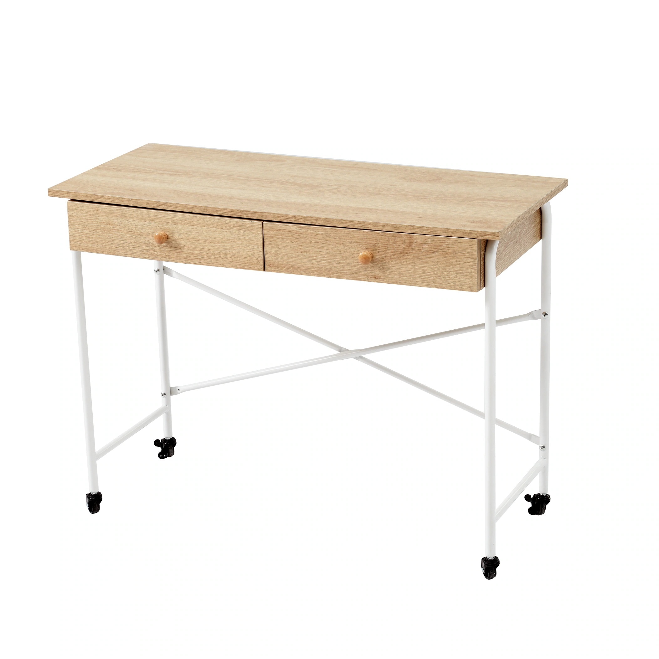 パソコンデスク デスク 書斎デスク キャスター付き 引き出し付き pcデスク コンパクト テーブル 机 学習デスク 学習机 勉強机 収納 一人暮らし おしゃれGG919 Natural+W
